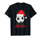 Soccer Football Santas Defensive T-Shirt - Graphic Print for Adults