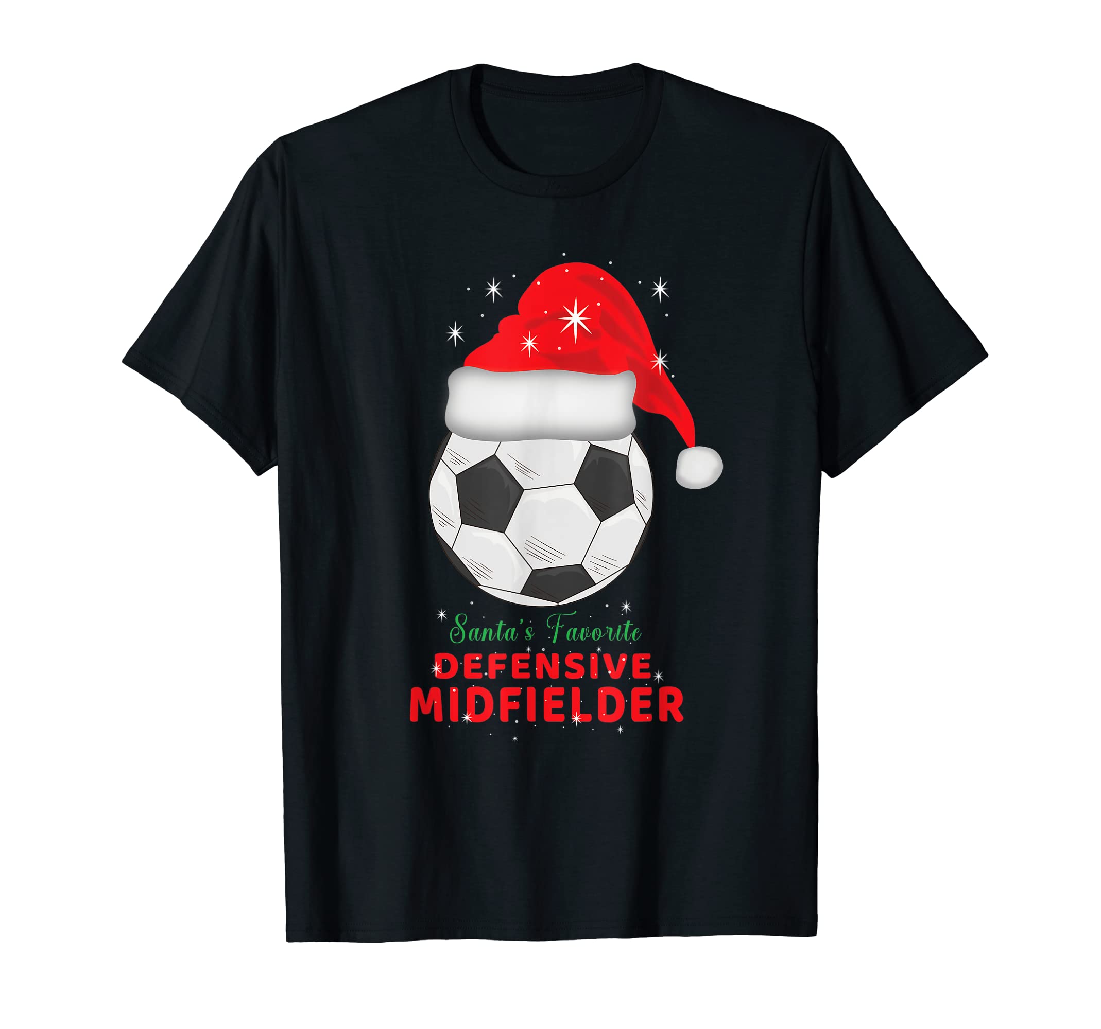 Soccer Football Santas Defensive T-Shirt - Graphic Print for Adults