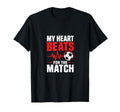 My Heart Beats Match Soccer T-Shirt - Fun Novelty Design for Adults