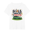 Goals Snacks Minivans Soccer Mom Life T-Shirt - Fun Novelty Design Unisex