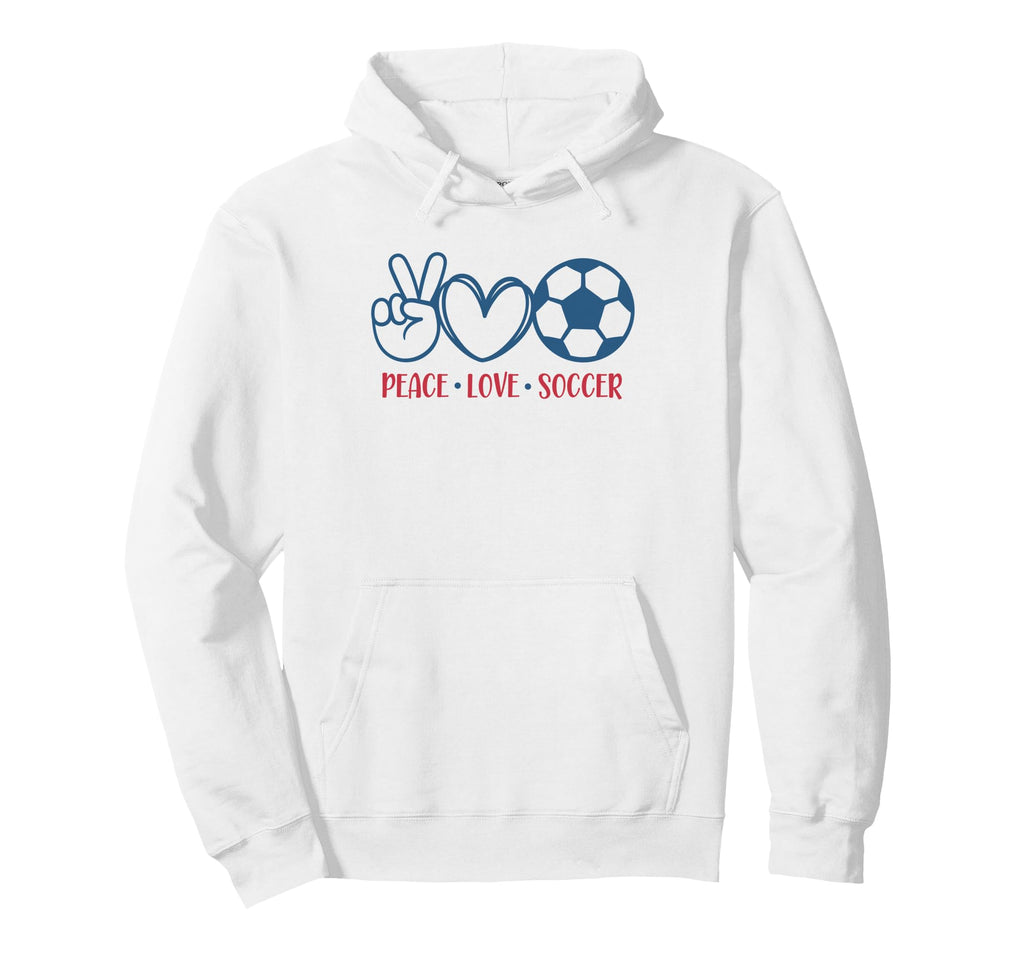 Peace Love Soccer Fan Training Soccer Hoodie - Casual Everyday Wear Unisex