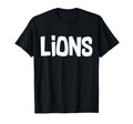 Lion Vibes Sports Junior High School T-Shirt - Graphic Print Men Women