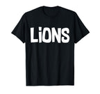 Lion Vibes Sports Junior High School T-Shirt - Graphic Print Men Women