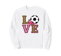 Love Leopard Soccer Ball Womens Sweatshirt - Minimalist Print Men Women