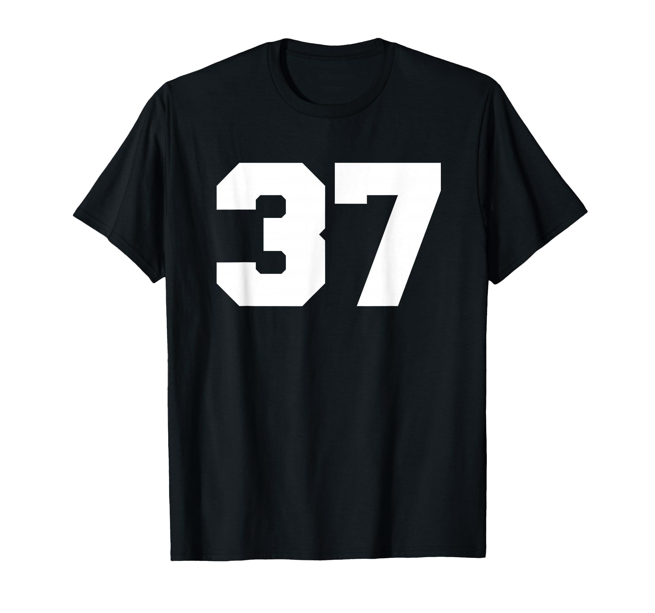 Number 37 Sports Jersey Player 37 Fan Front T-Shirt - Graphic Print Unisex