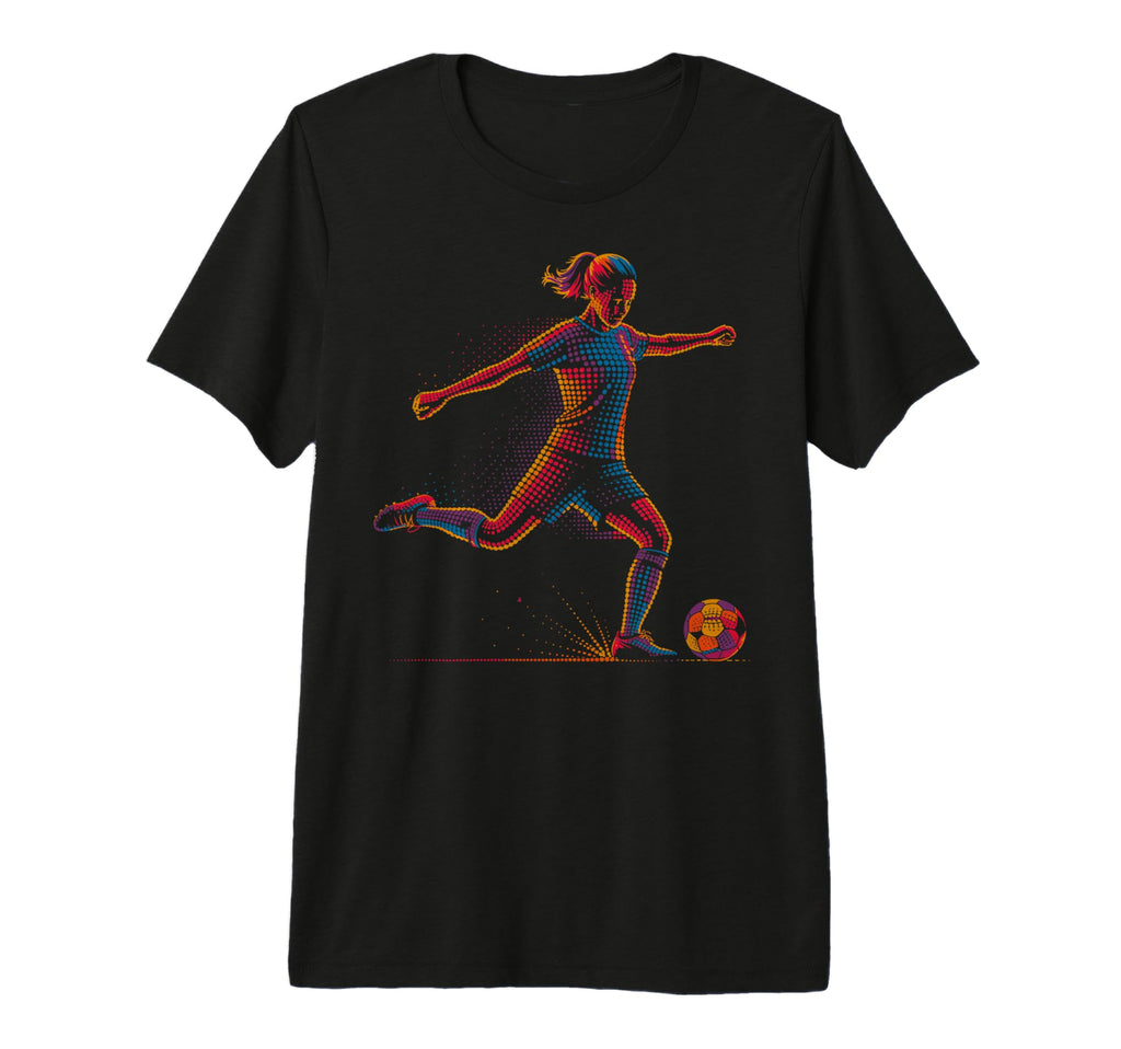 Colorful Funny Soccer Fan Dad Mom Game T-Shirt - Fun Novelty Design Unisex
