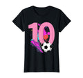 10Th Birthday Soccer Player Football 10 T-Shirt - Graphic Print for Adults