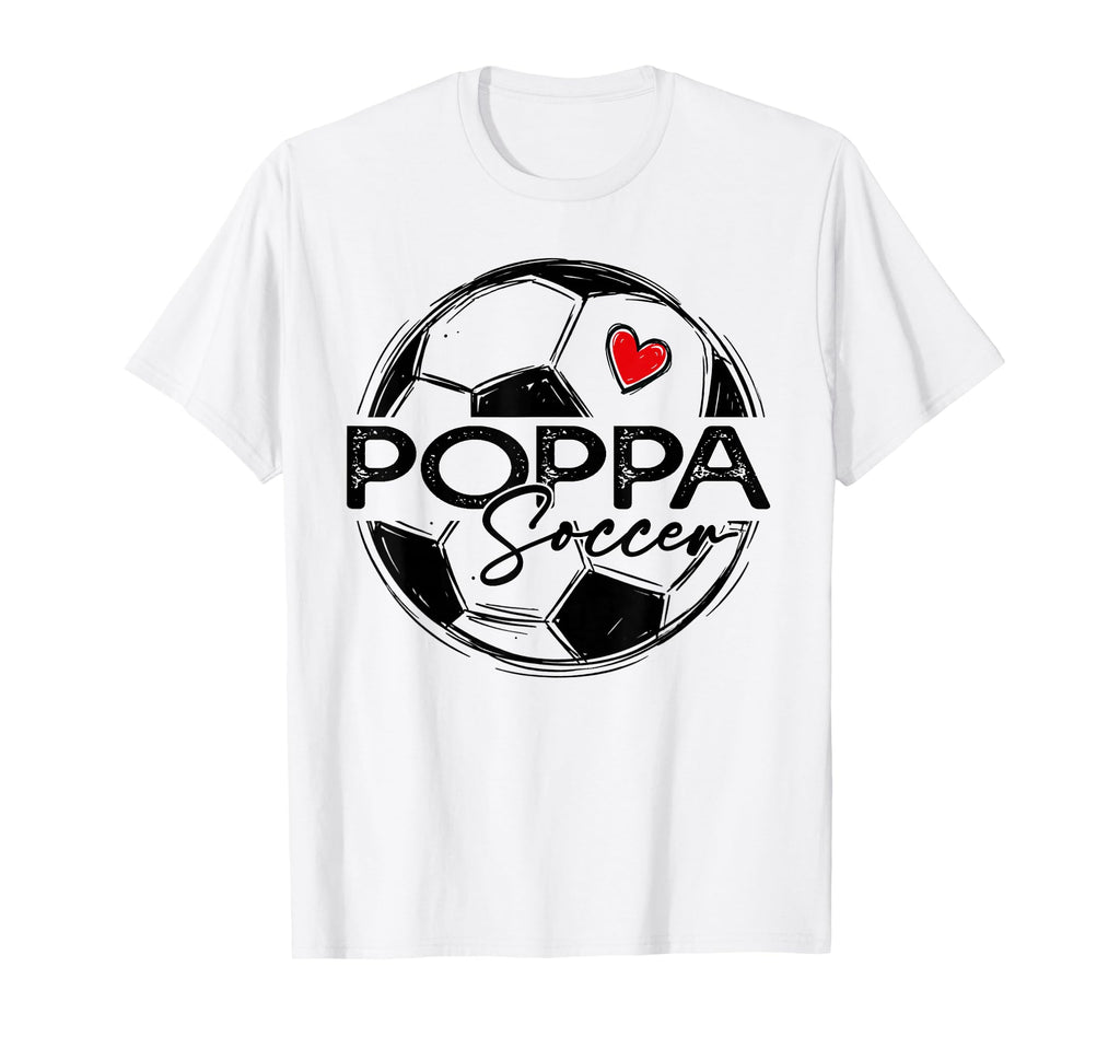Soccer Poppa Soccer Player Family T-Shirt - Fun Novelty Design for Adults
