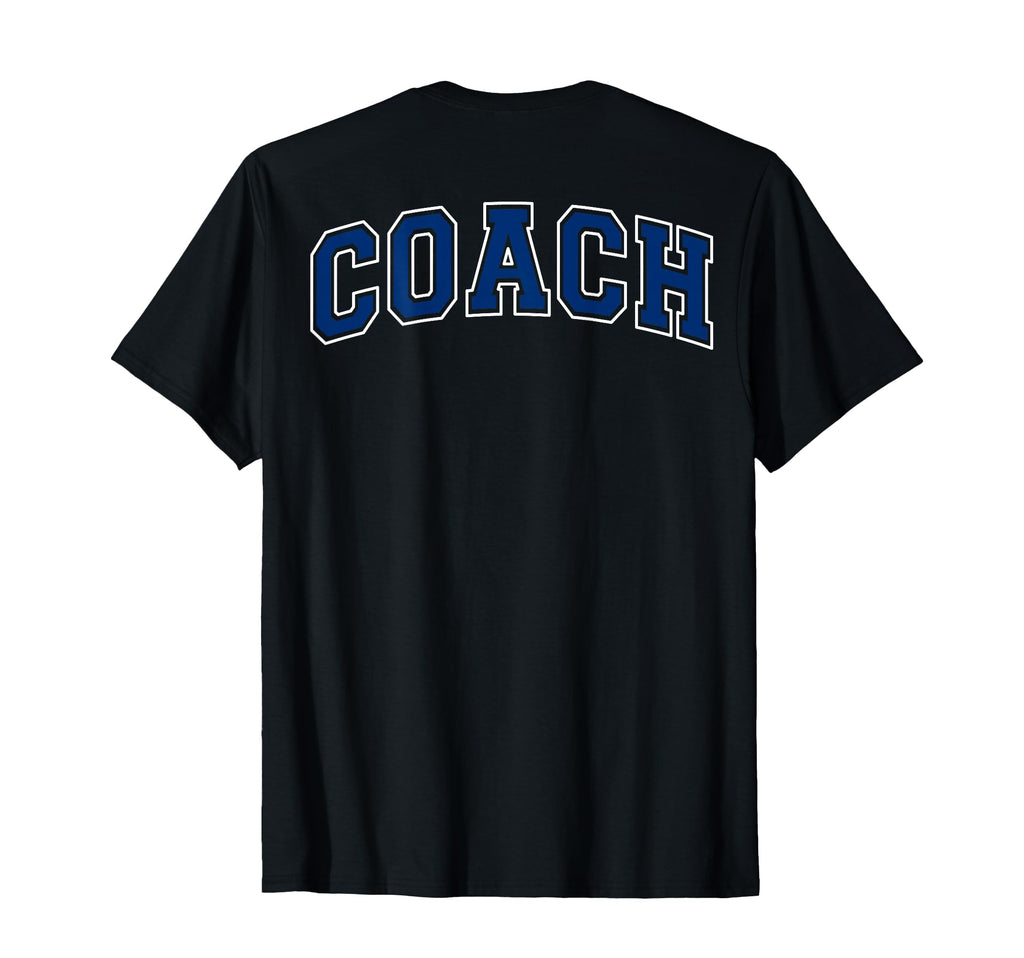 Coach Sports Trainer Varsity Blue T-Shirt - Custom Art Print Men Women
