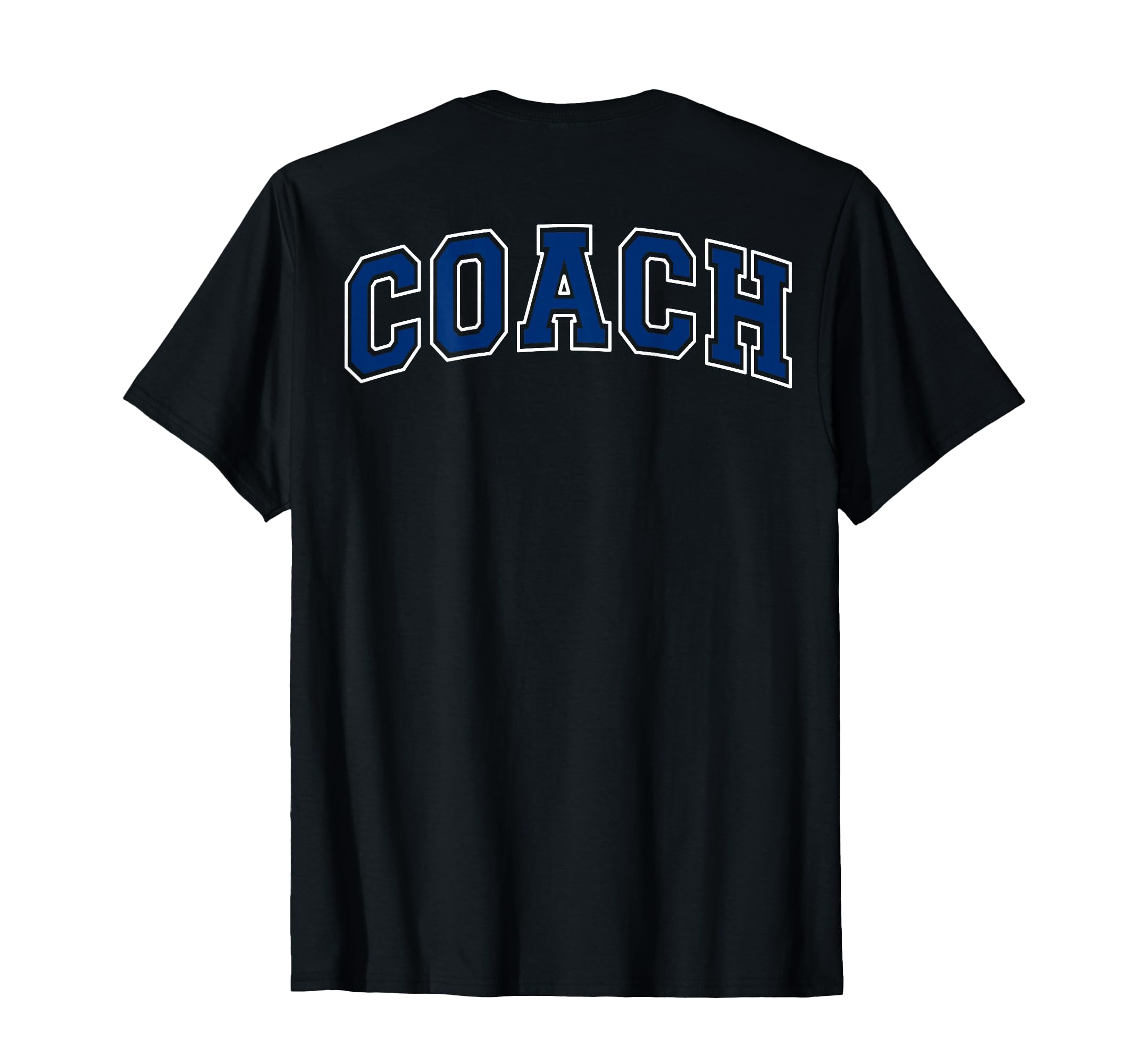 Coach Sports Trainer Varsity Blue T-Shirt - Custom Art Print Men Women