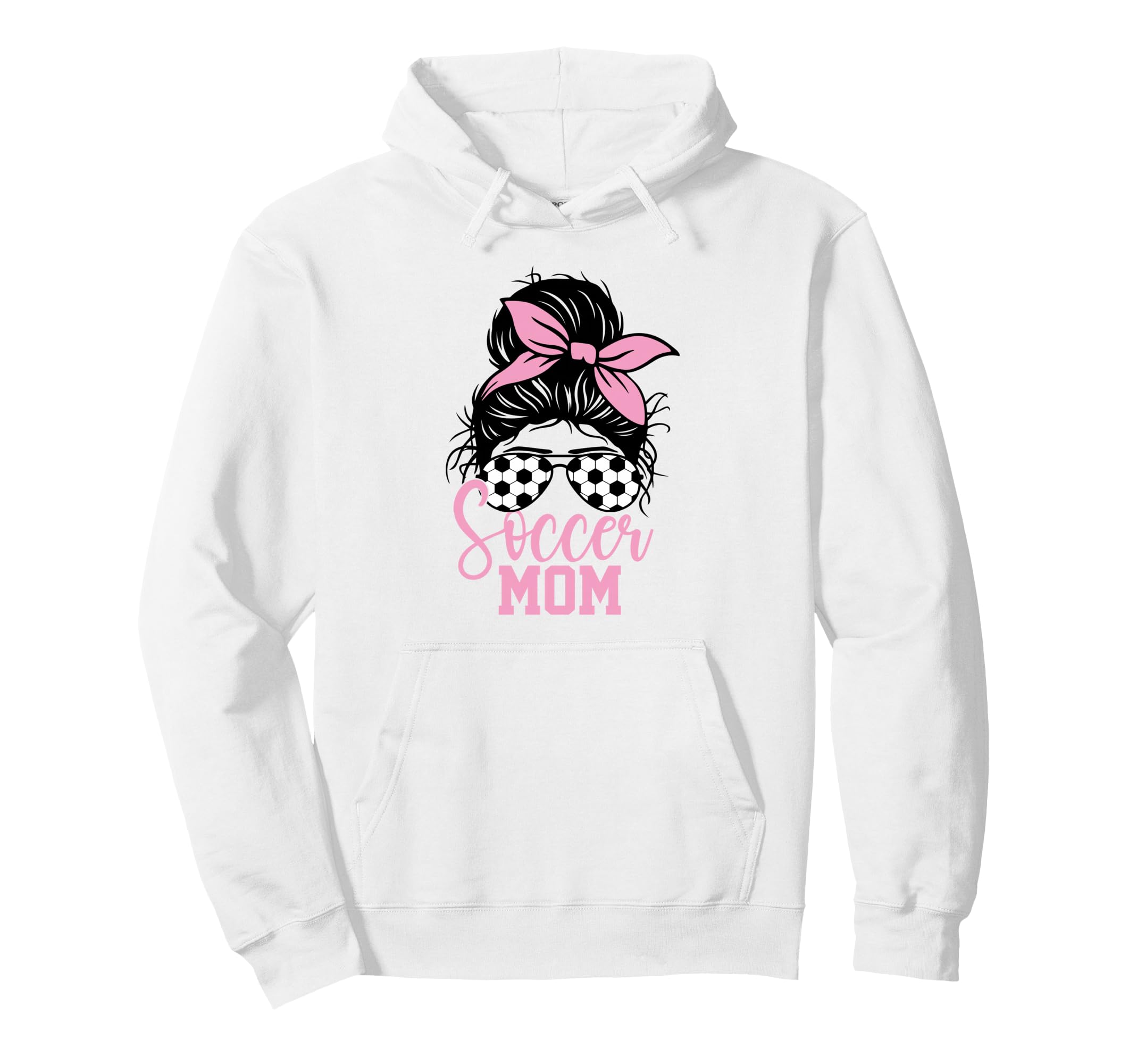 Soccer Mom Life Messy Bun Mothers Day Hoodie - Minimalist Print Unisex