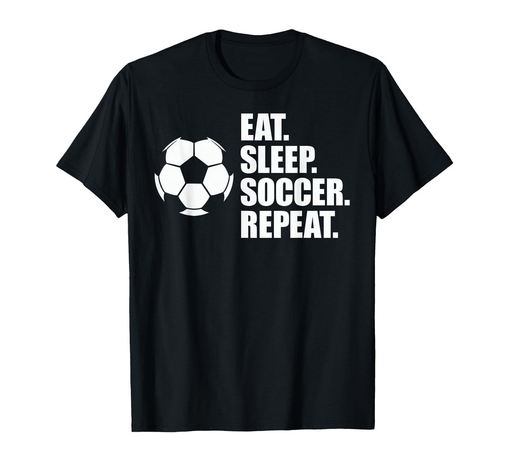 Eat Sleep Soccer Repeat Coaches T-Shirt - Trendy Graphic for Adults