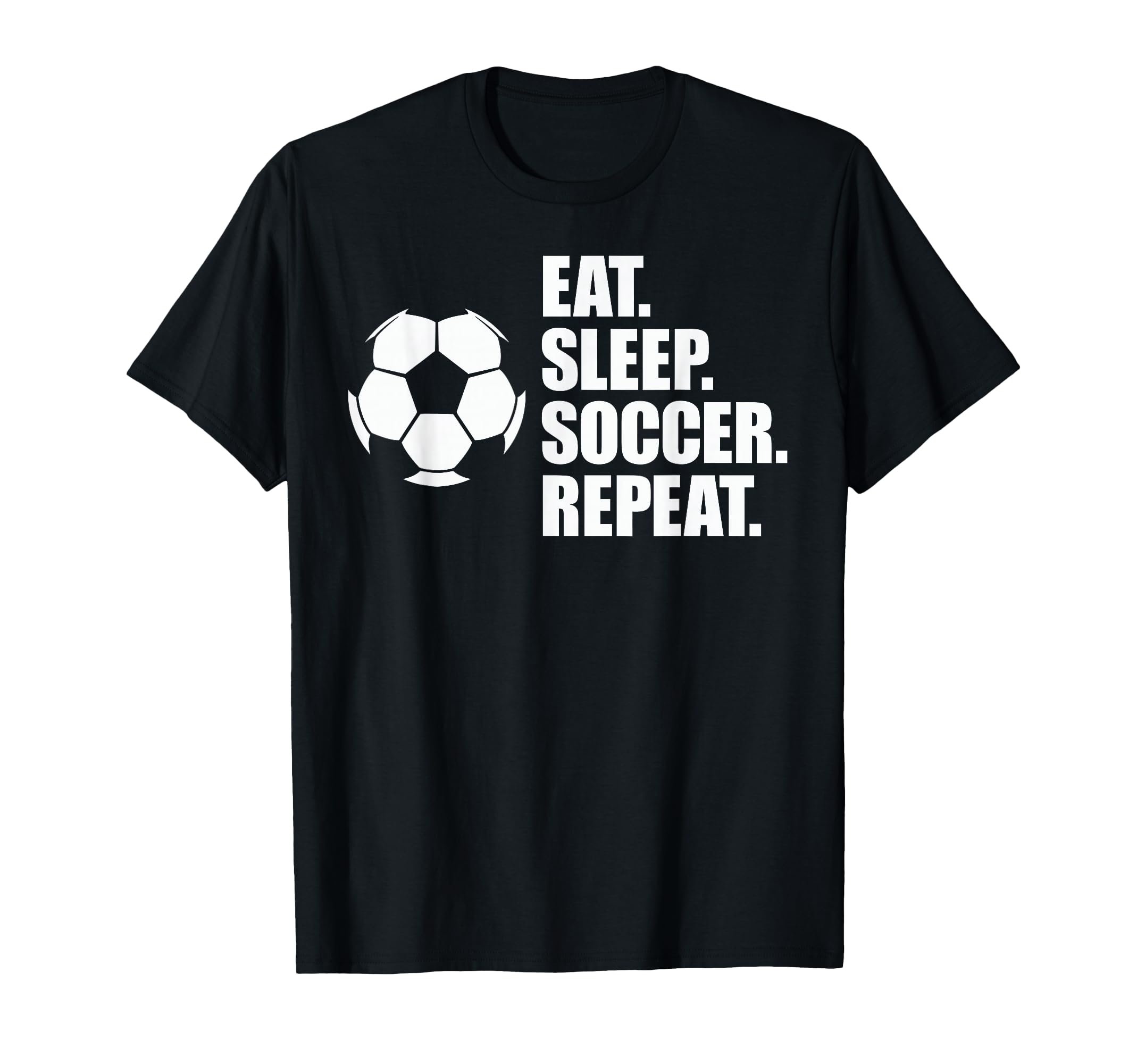 Eat Sleep Soccer Repeat Coaches T-Shirt - Trendy Graphic for Adults