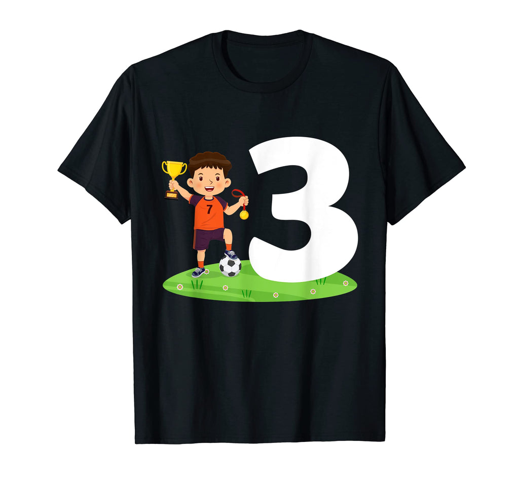 3Rd Birthday Soccer 3 Years Old T-Shirt - Aesthetic Graphic for Adults