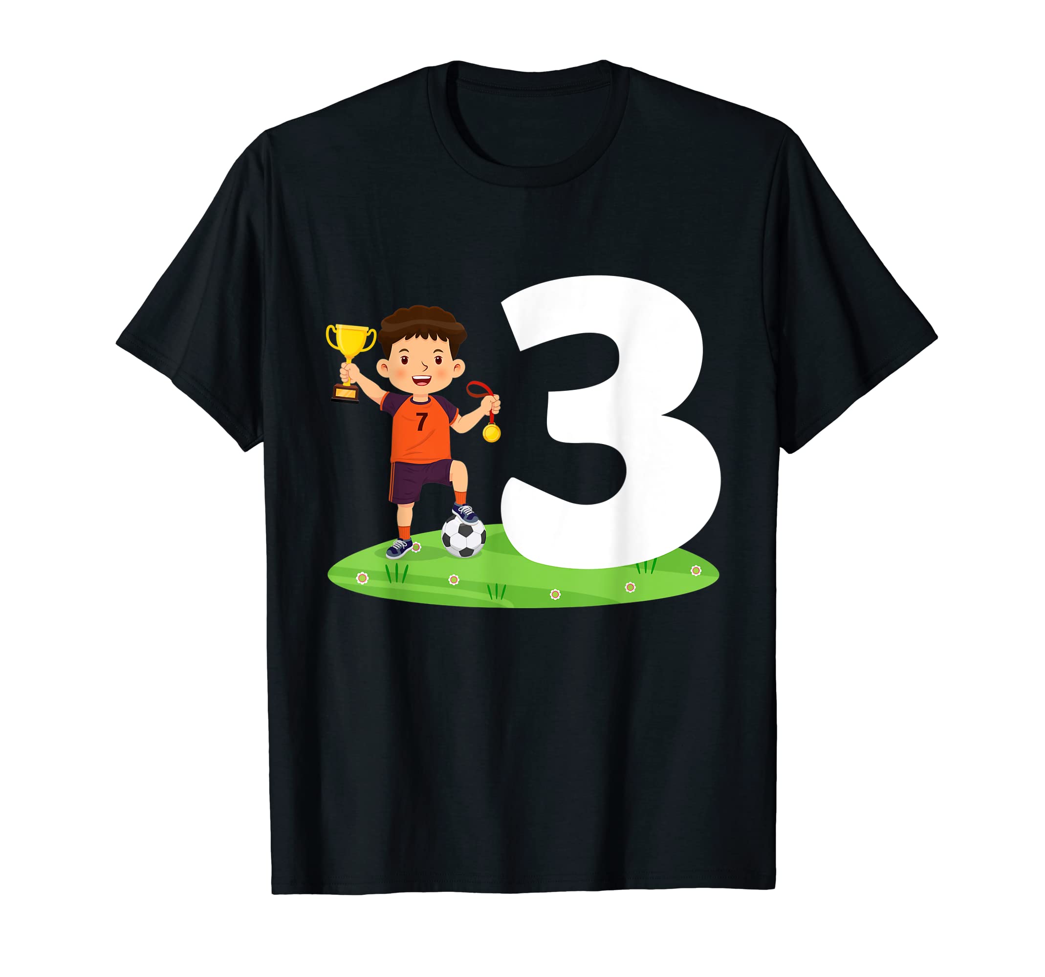 3Rd Birthday Soccer 3 Years Old T-Shirt - Aesthetic Graphic for Adults