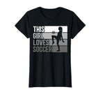 This Loves Soccer Funny Sport T-Shirt - Fun Novelty Design Unisex