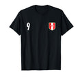 Peru Soccer 9 Peruvian Shield Football T-Shirt - Trendy Graphic Unisex
