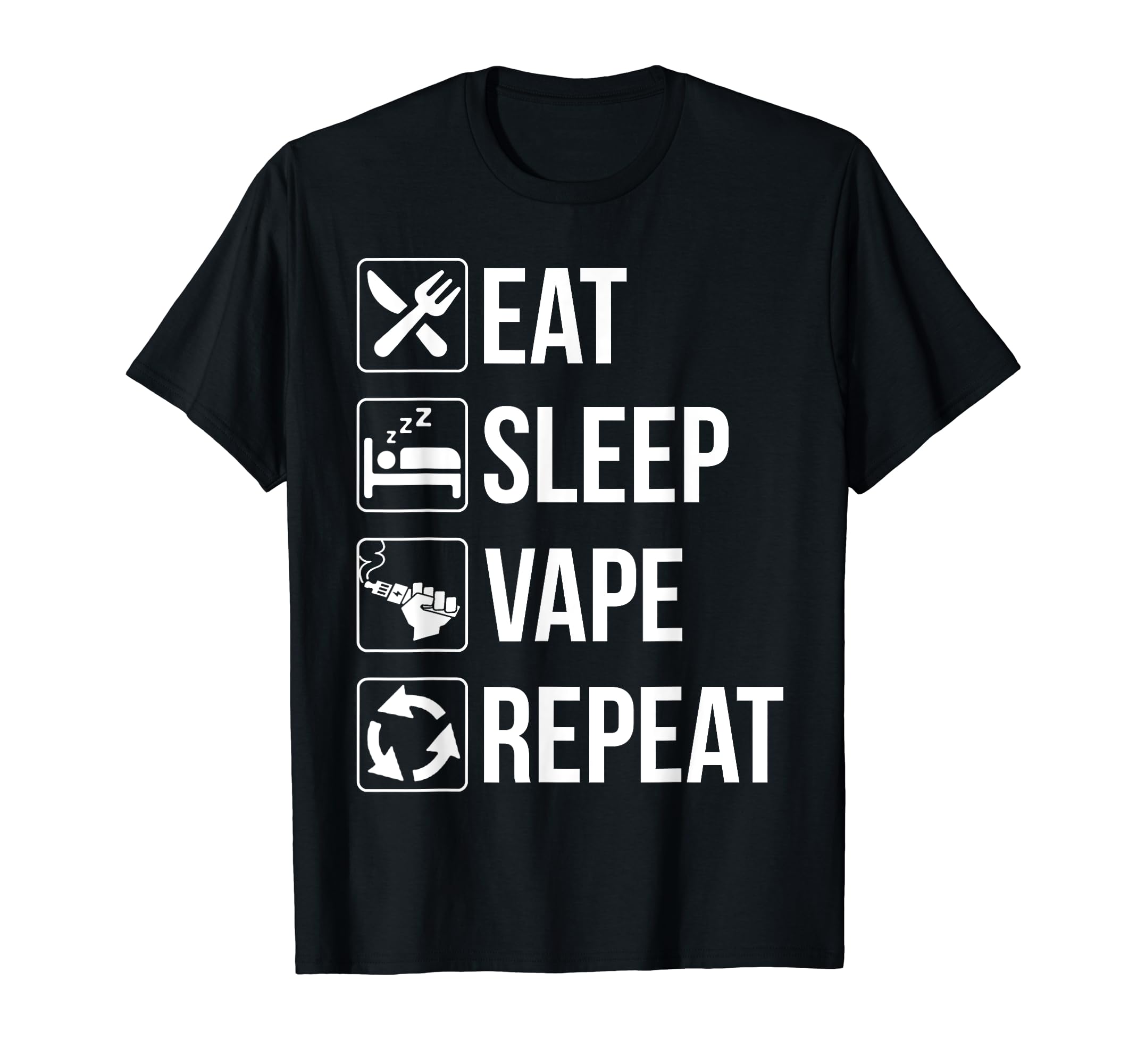 Funny Eat Sleep Repeat T-Shirt - Graphic Print Men Women