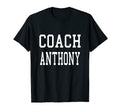 Coach Anthony Custom Football Soccer T-Shirt - Fun Novelty Design Unisex