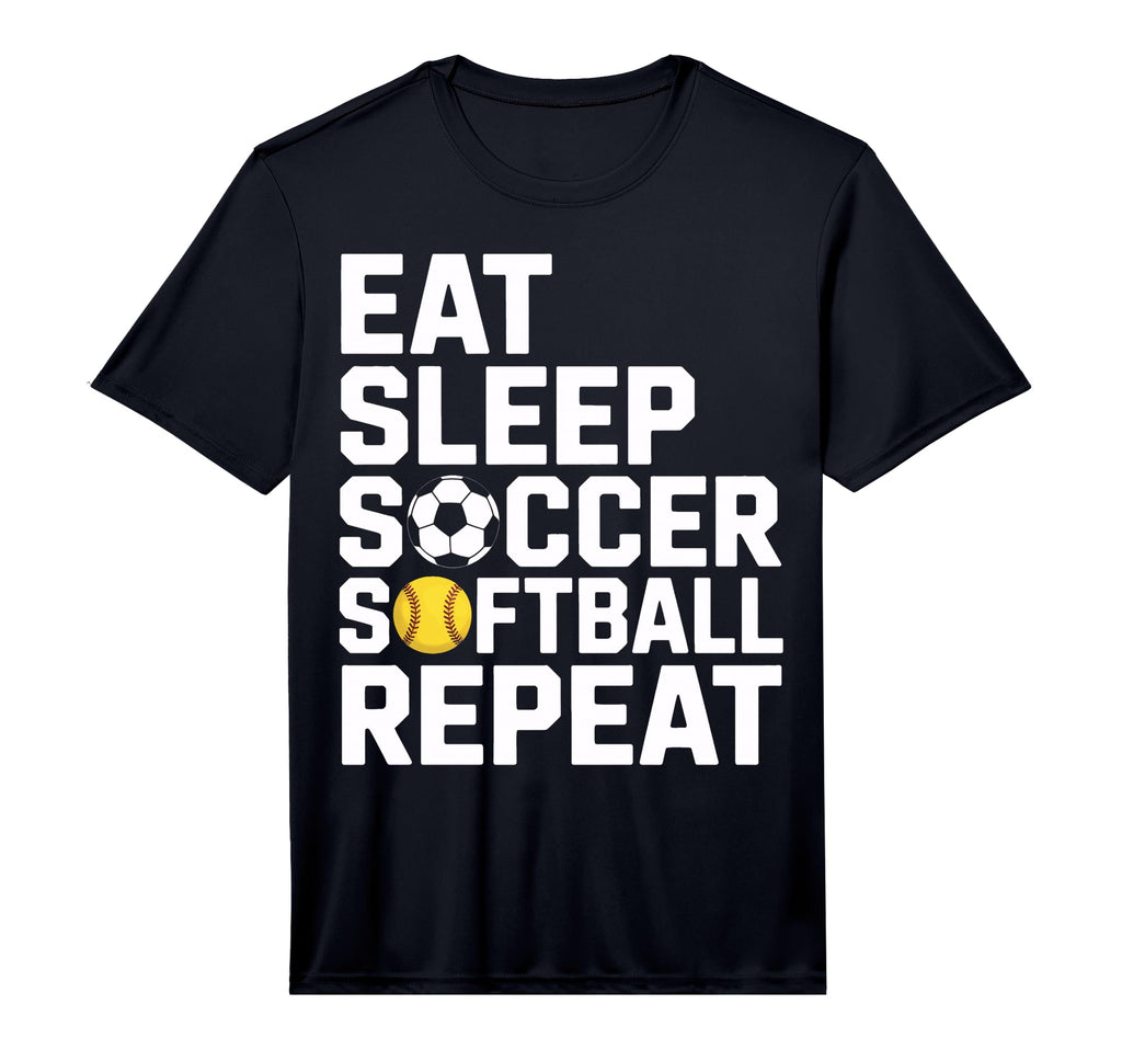 Athlete Eat Sleep Soccer Repeat T-Shirt - Custom Art Print Men Women