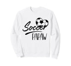 Soccer Papaw Heart Family Matching Sweatshirt - Aesthetic Graphic Unisex