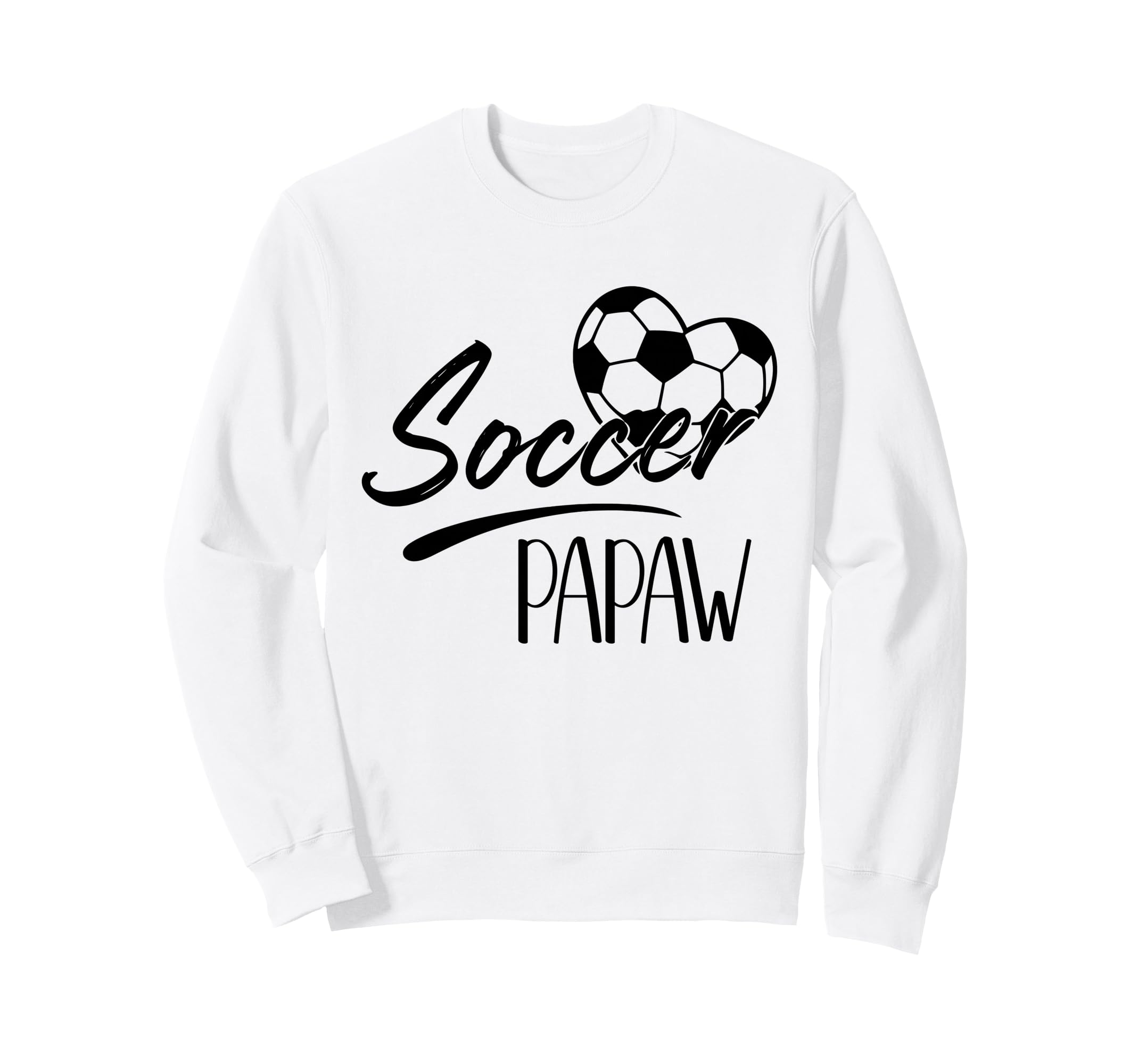 Soccer Papaw Heart Family Matching Sweatshirt - Aesthetic Graphic Unisex