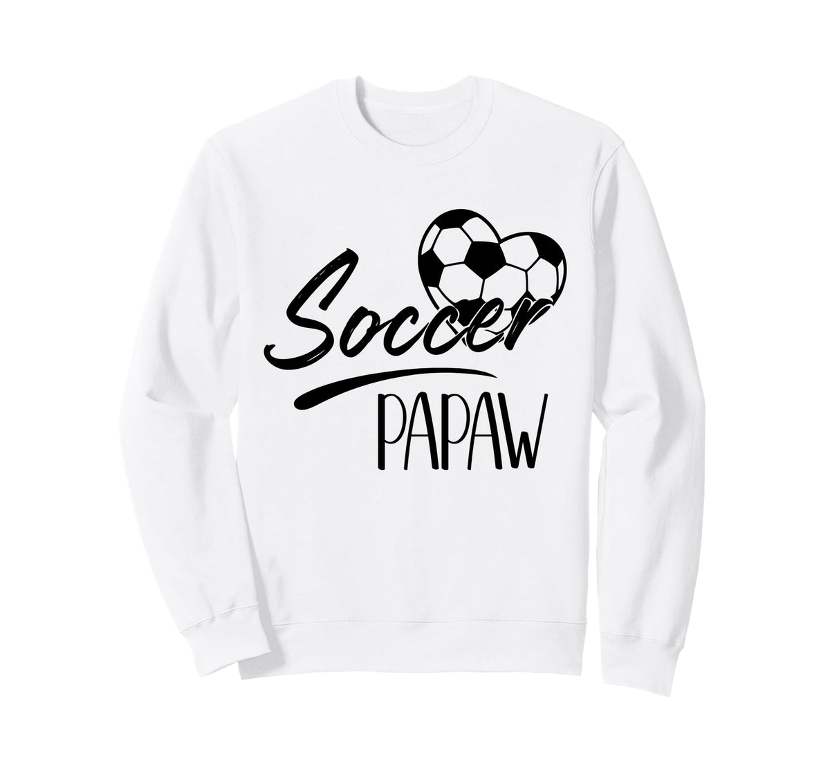 Soccer Papaw Heart Family Matching Sweatshirt - Custom Art Print Men Women