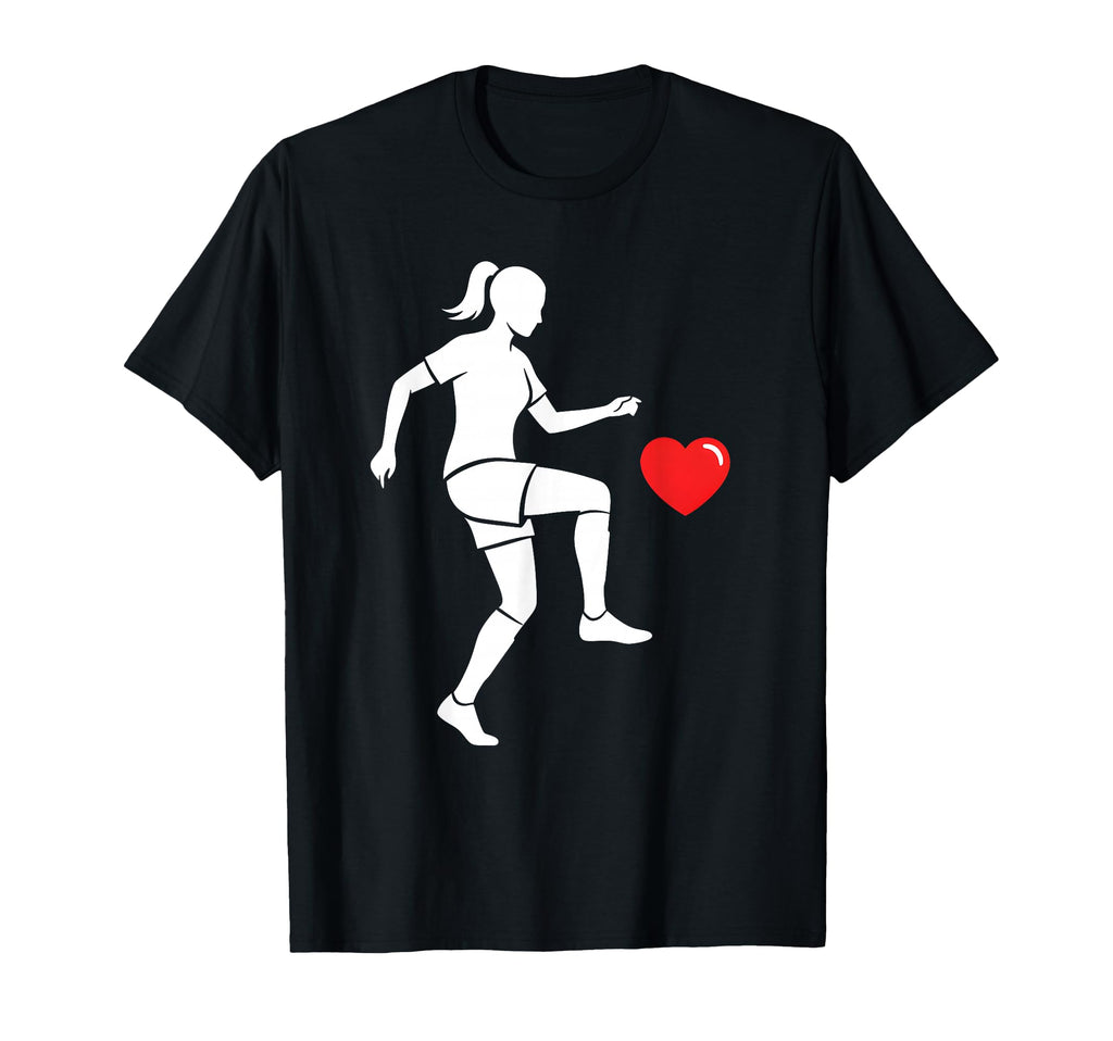 Soccer Valentines Day Heart Love T-Shirt - Trendy Graphic Unisex