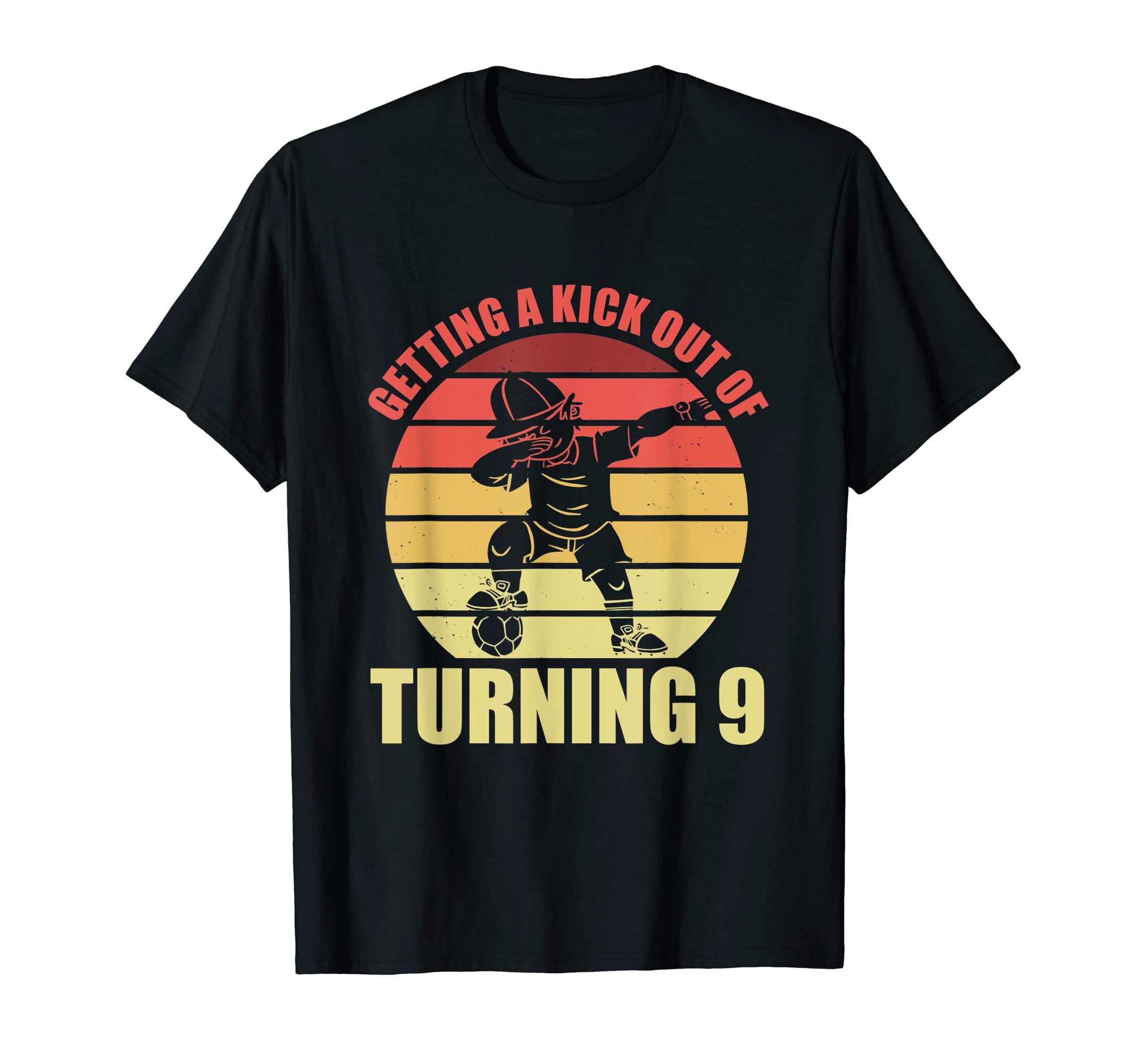 9 Year Old Happy 9Th Birthday Soccer T-Shirt - Casual Everyday Wear Unisex