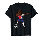 Dabbing Soccer Cuba Cuban Havana Gift T-Shirt - Casual Everyday Wear Unisex