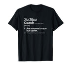 Jiu Jitsu Coach Definition Funny Gift T-Shirt - Minimalist Print for Adults