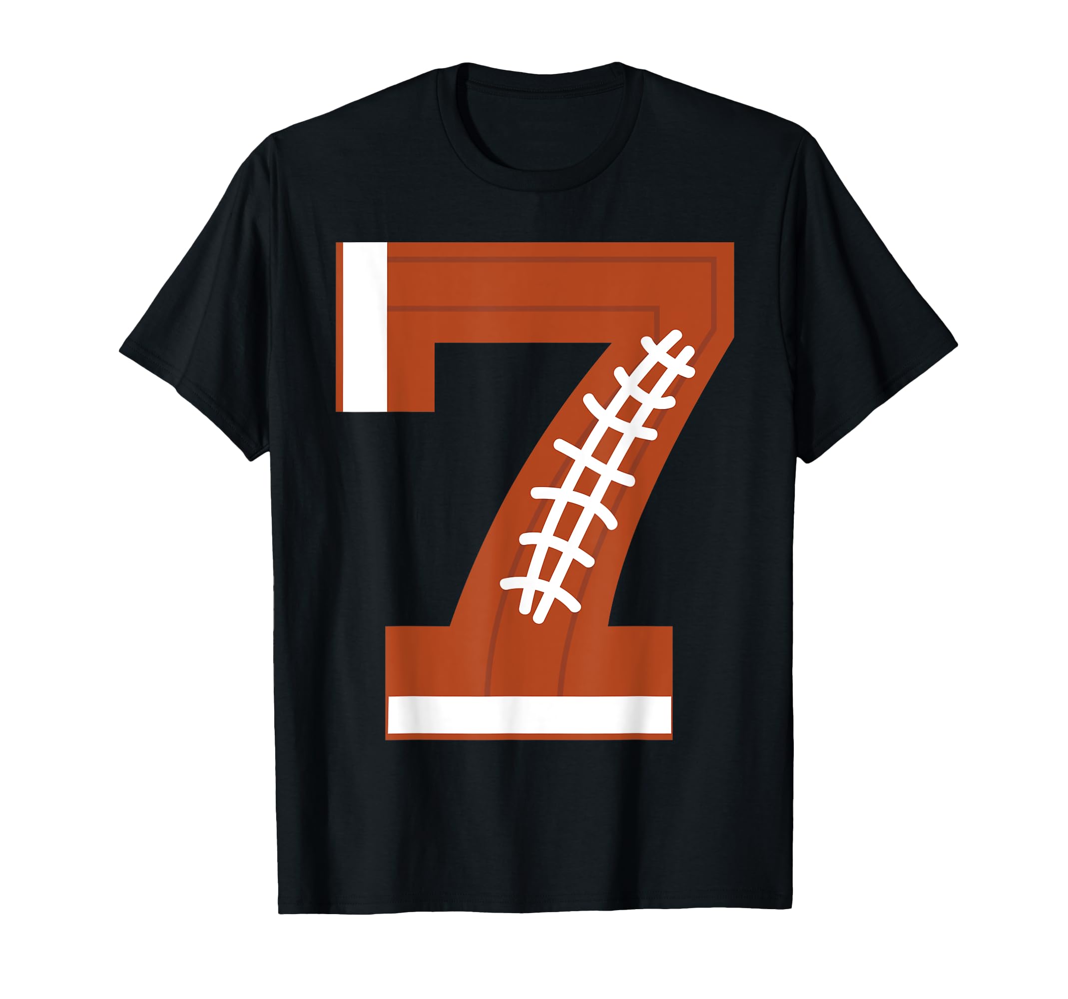 7Th Birthday Football Ball 7 Year Old T-Shirt - Custom Art Print Unisex