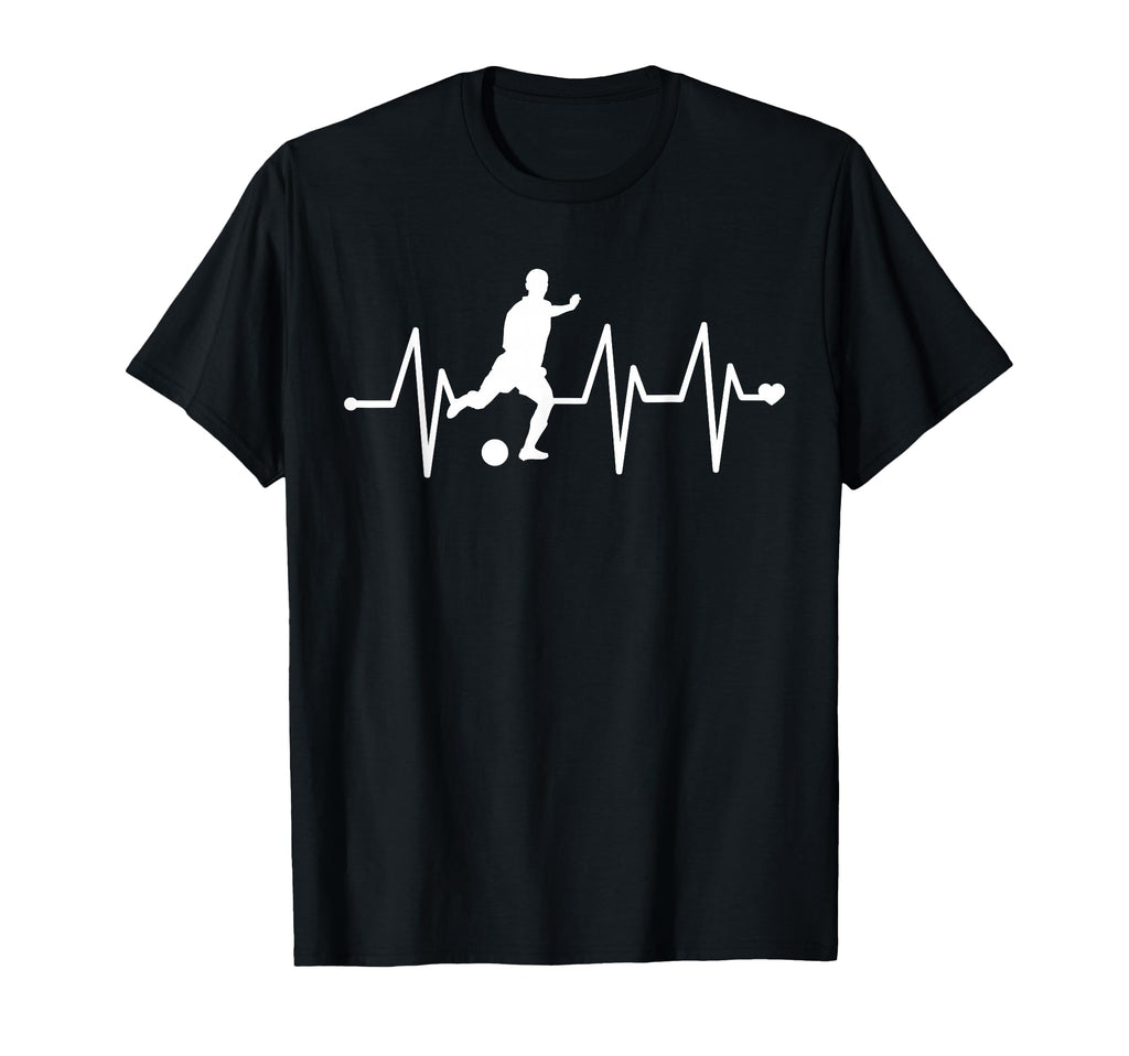 Soccer Heartbeat Funny Soccer T-Shirt - Graphic Print Men Women