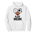 Ball Mom Funny Volleyball Soccer Hoodie - Fun Novelty Design for Adults