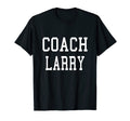 Coach Larry Custom Football Soccer T-Shirt - Minimalist Print for Adults