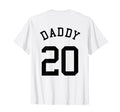 Daddy No 20 Football Dad Baseball Father T-Shirt - Graphic Print Men Women