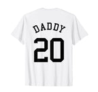 Daddy No 20 Football Dad Baseball Father T-Shirt - Graphic Print Men Women