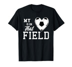 My Heart Is That Field Soccer Gifts T-Shirt - Minimalist Print Men Women