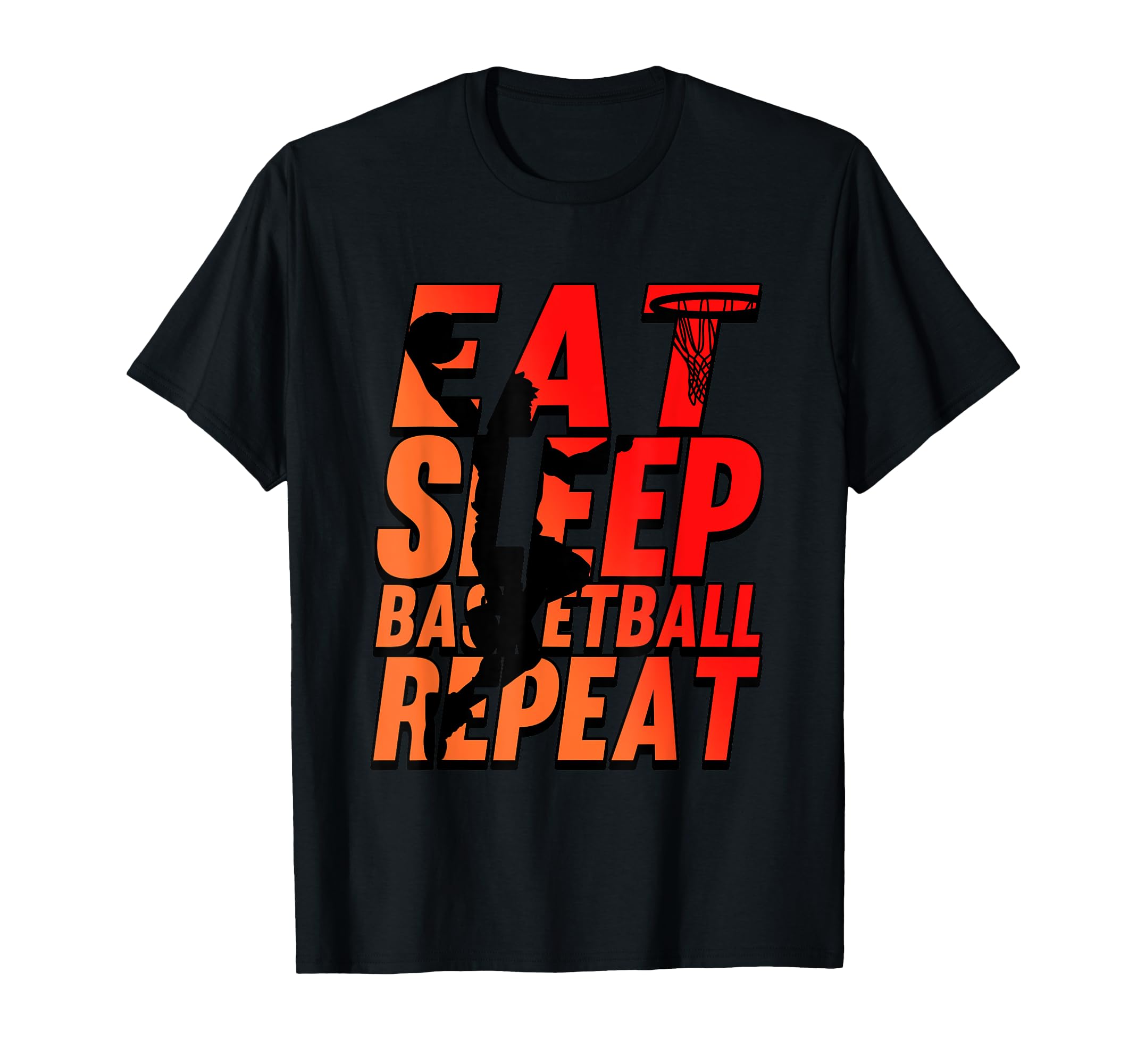 Funny Eat Sleep Basketball Repeat T-Shirt - Unique Graphic for Adults