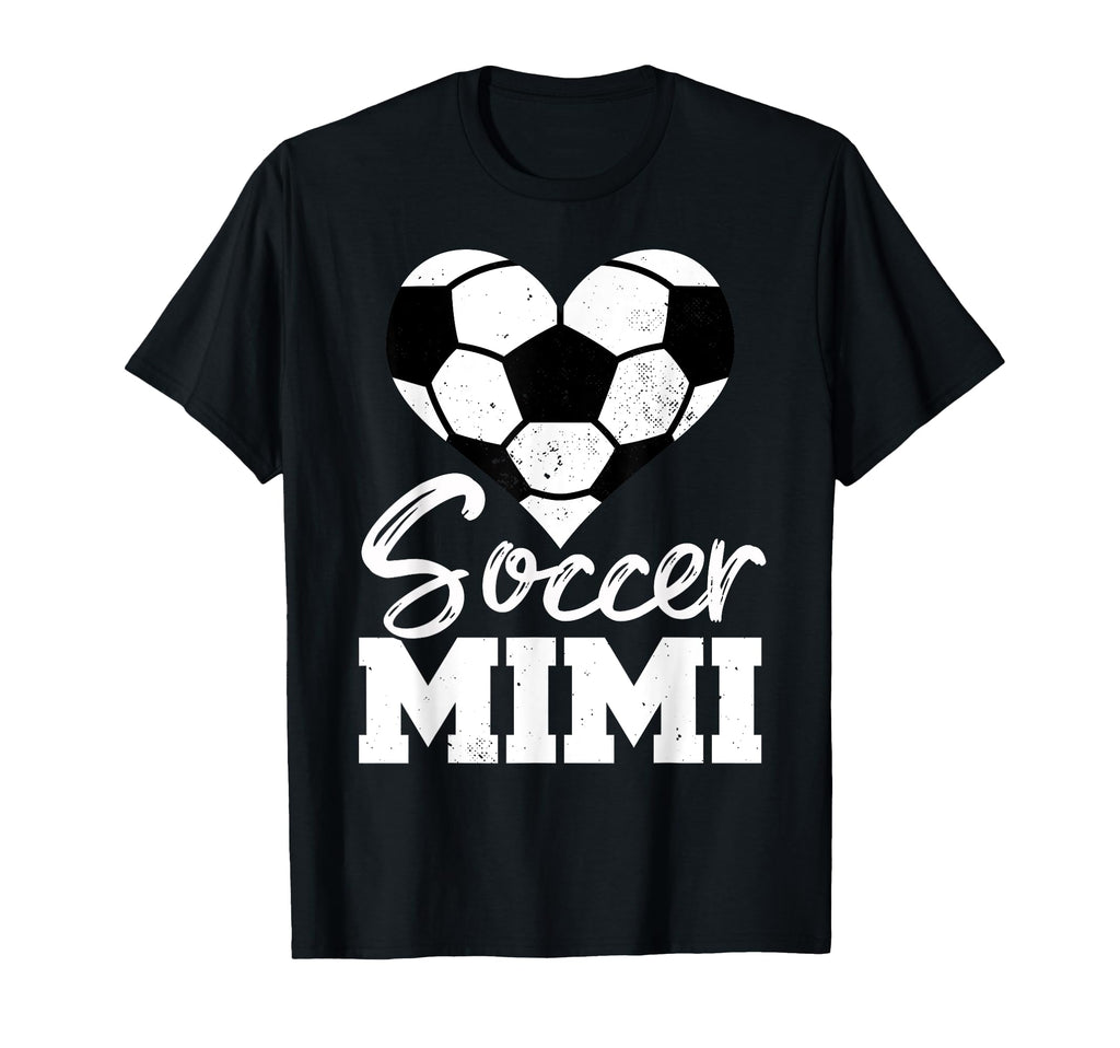 Soccer Mimi Heart Funny Heartfelt T-Shirt - Casual Everyday Wear Men Women