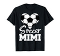 Soccer Mimi Heart Funny Heartfelt T-Shirt - Casual Everyday Wear Men Women