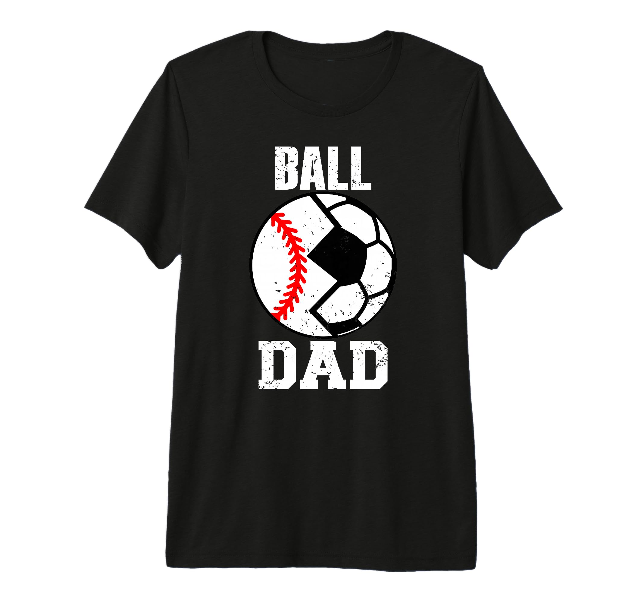 Mens Ball Dad Funny Soccer Baseball Dad T-Shirt - Graphic Print for Adults