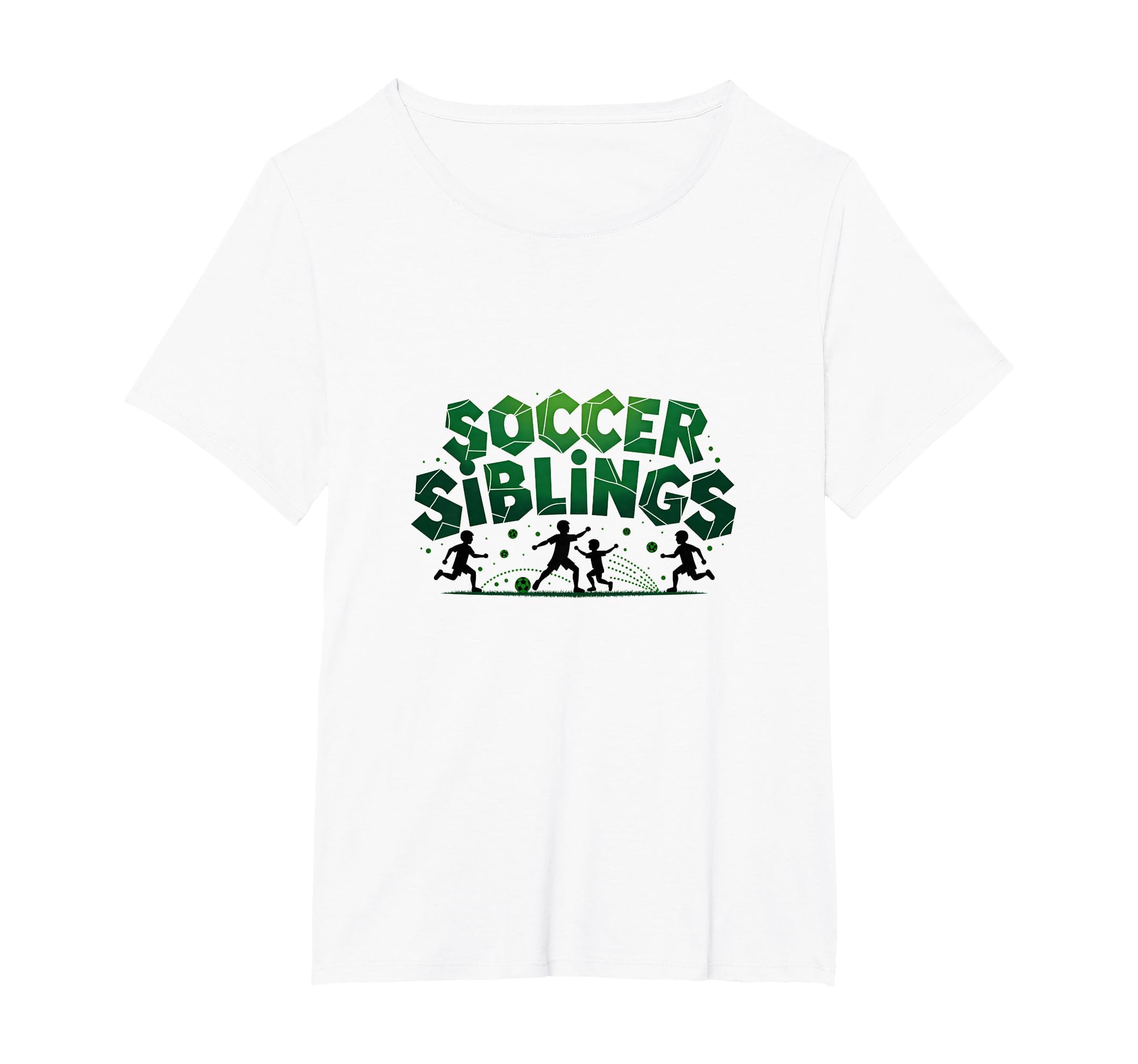 Soccer Siblings Family Teamwork Soccer T-Shirt - Unique Graphic for Adults