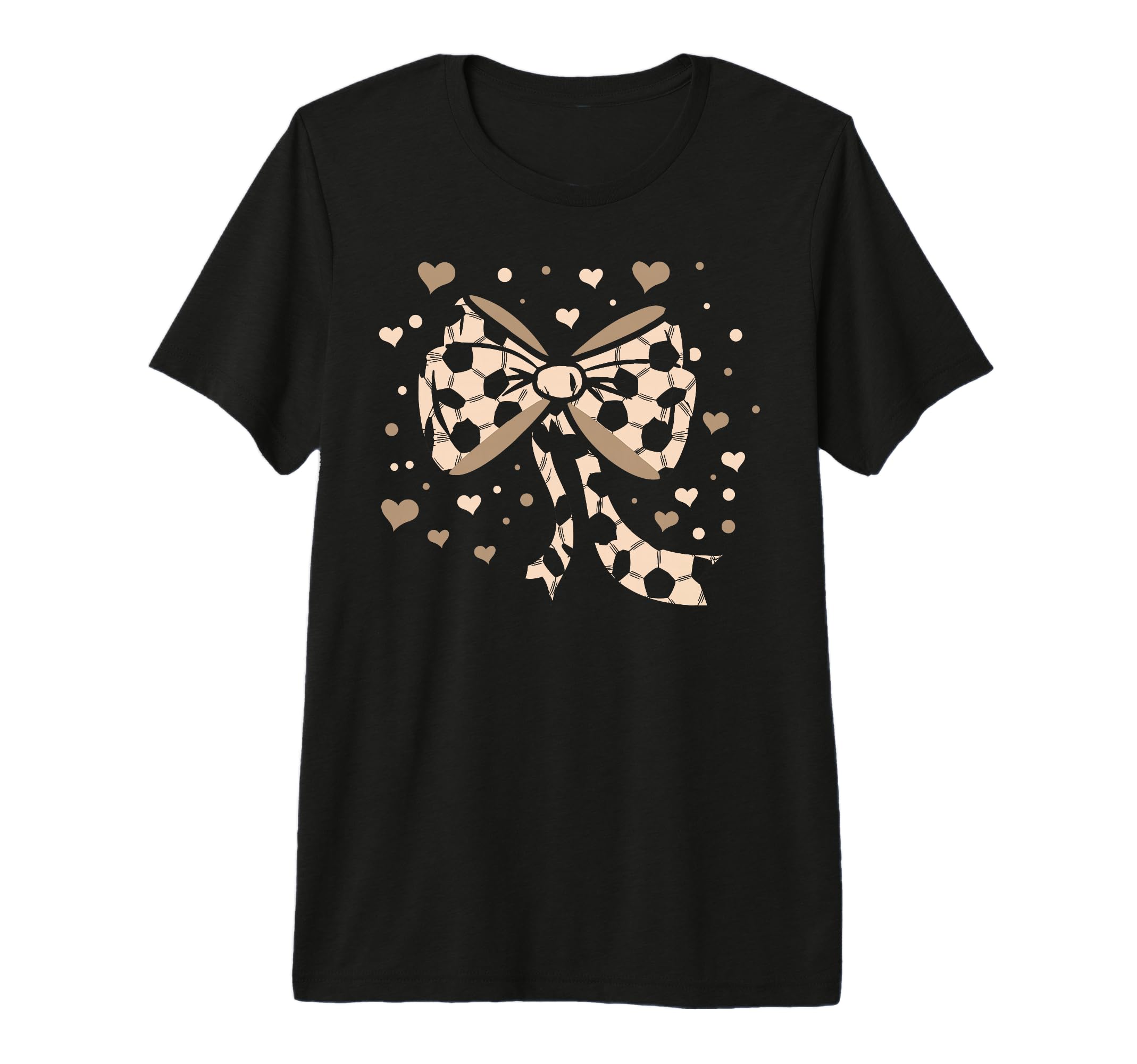 Soccer Ball Coquette Bow Game Day Soccer T-Shirt - Novelty Apparel Unisex