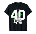 40Th Birthday Soccer Player Football 40 T-Shirt - Graphic Print for Adults