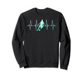 Soccer Player Heartbeat Soccer Sports Sweatshirt - Graphic Print Unisex