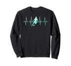 Soccer Player Heartbeat Soccer Sports Sweatshirt - Graphic Print Unisex