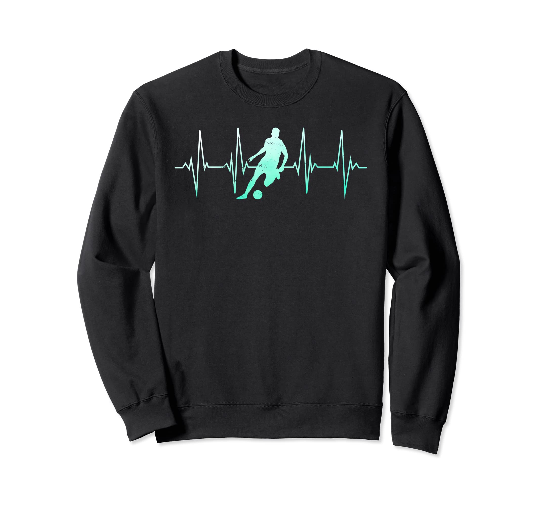 Soccer Player Heartbeat Soccer Sports Sweatshirt - Graphic Print Unisex
