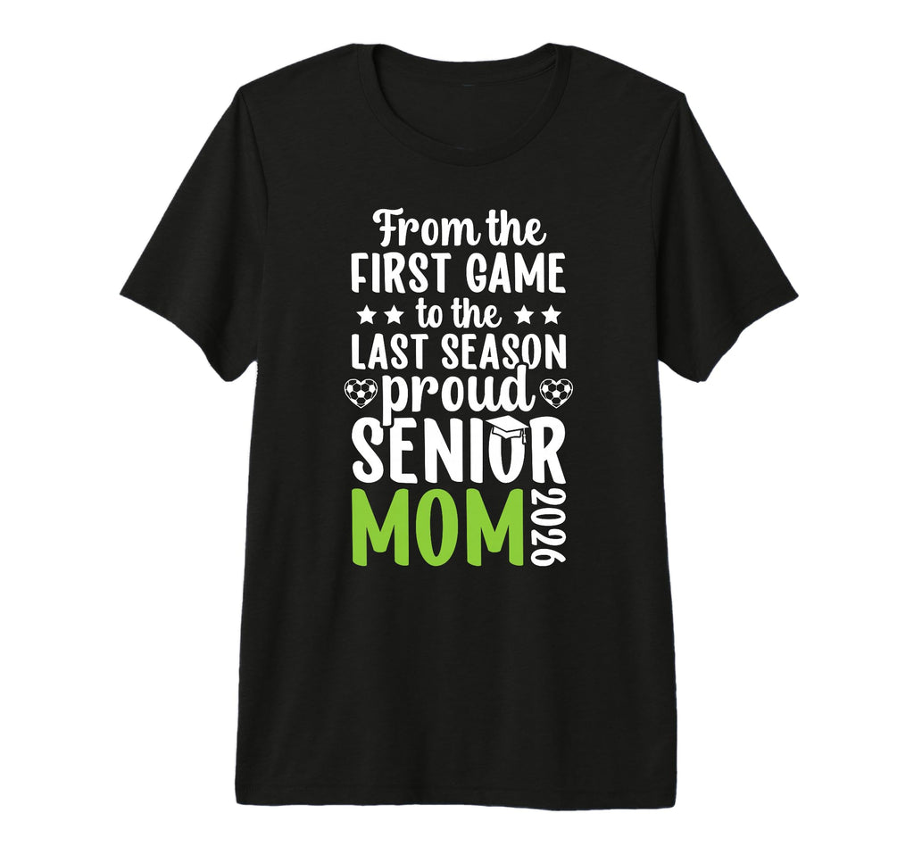Proud Soccer Senior Mom 2026 Soccer T-Shirt - Custom Art Print Unisex