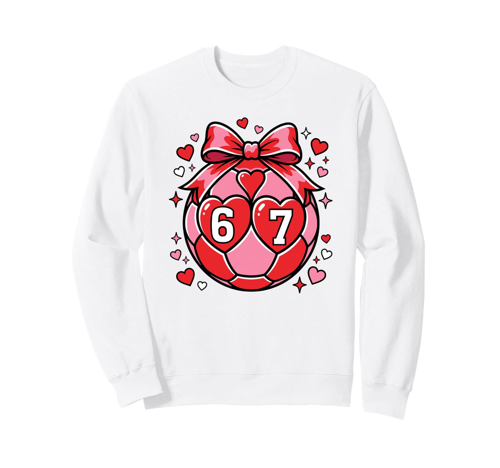 Valentine Soccer Love Football And Sweatshirt - Graphic Print for Adults